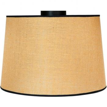 Lámpara Euluna Jute&Negro, Marrón Natural, Ø40cm