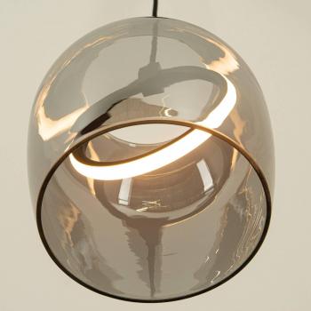 Hängeleuchte Glas 1-flammig rauchgrau Ø 20 cm
