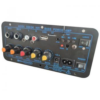 Amplificador Digital 200 W con Bluetooth, Subwoofer y Micrófono para 8‑12″