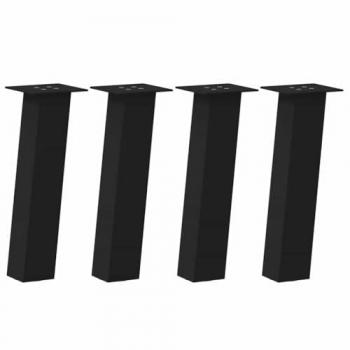 VidaXL Black Coffee Table Legs Set of 4, 42 cm Steel