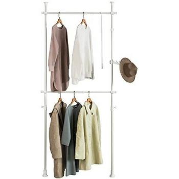 Organizador Telescópico para Armario SoBuy FRG109-W, Perchero Blanco