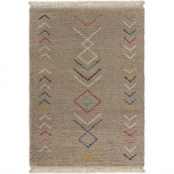 Tapis shaggy ZIRI avec motifs ethniques 80x150 cm