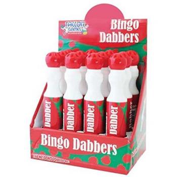Box of 12 Large Red Bingo Markers for Bingo Cards
