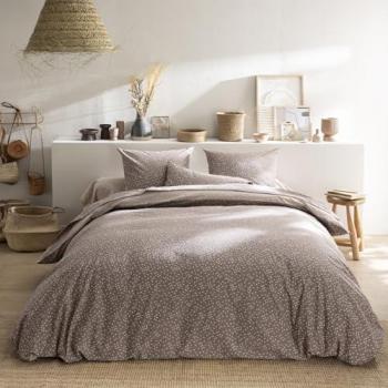 Housse de couette marron ALICE en bambou 240x220 cm