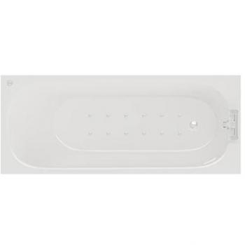 Wholesale Domestic Compact 12 Jet Chrome Easifit Single Ended Spa Bath – White, Metal/Plastic, 1700mm x 700mm