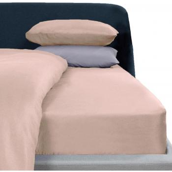 Brentfords Plain Dyed Fitted Sheet, Pale Pink
