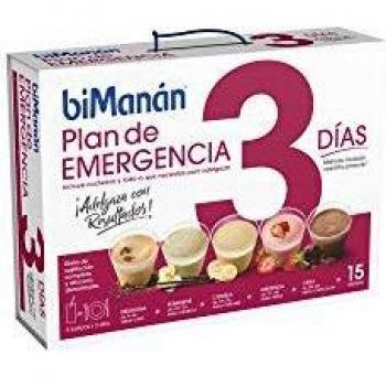 Bimanán plan de emergencia 3 días 15 batidos