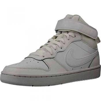 Nike Court Borough Mid 2 Youth Shoe Triple White 5.5 Unisex