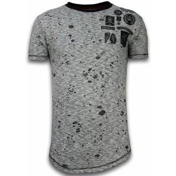 Local Fanatic T-Shirt mit asymmetrischer Langarm-Stickerei