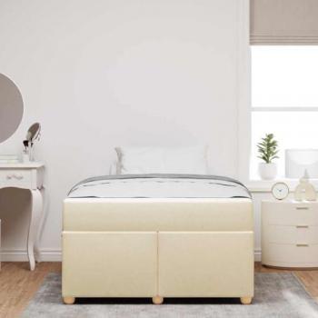 Lit Double Crème 120x190 cm avec Matelas