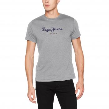 Pepe Jeans Herren Eggo V T-Shirt, Grau (XL)