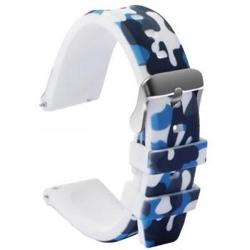 Waterproof Camouflage Silicone Sport Strap for Samsung Galaxy Watch 46mm, S3, Huawei GT, Amazfit GTR 47mm