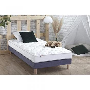 Idliterie Matelas mémoire de forme bi confort 90x190 Blanc