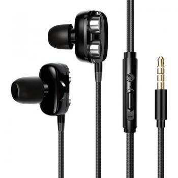 Casque Stéréo Filaire Basse Double Dynamique 3,5mm