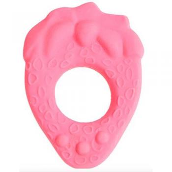 Anneau de succion bébé rose – Lanco, caoutchouc naturel, 6,5 × 1,5 × 10 cm