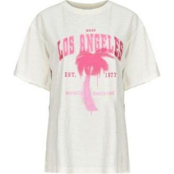 BOSS Women’s C_Eband Classic White T‑Shirt