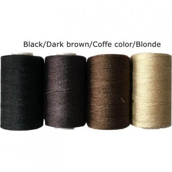 100 Rolls of Black Sewing Thread for Hair Weaving with 1 C Needle