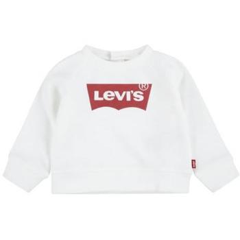 Felpa Levi's Kids Logo in Bianco con Dettaglio Rosso