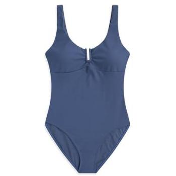 Navy Animal Florence Stretchy Women’s Bikini Set – Quick Dry, Ribbed Design – Size 6