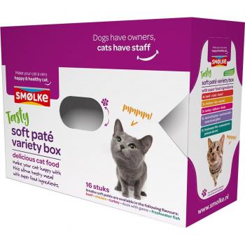 Smølke Soft Paté Katzenfutter Variety Box 16x80g