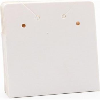 50pcs White Kraft Black Earring and Necklace Cards