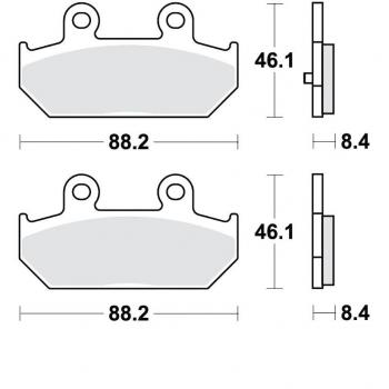 Organische Bremsbeläge TRW Lucas MCB751