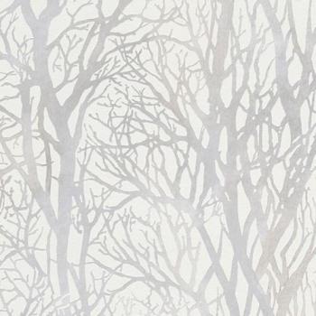 Carta Da Parati “Radice d’Albero” 10m x 53cm – Argento/Bianco