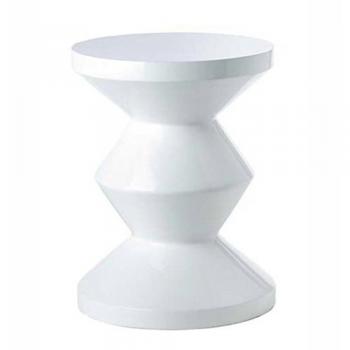 Pols Potten Zig‑Zag Hocker, Stilvoll & Modern, Weiß