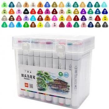 MOKEELO 895 Doppel-geleitet Dreieck Marker Set 36 Farben