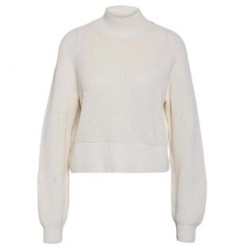 Noisy May DARA Model Hochgeschlossener Pullover – Weißcreme, XS