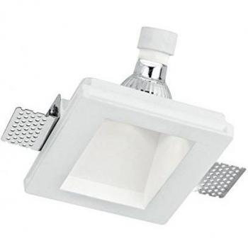 Fan Europe Faretto Rettangolare GU10, 35 W, Bianco, 12x12