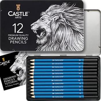 Castle Art Supplies 12 Piece Graphite Drawing Pencils Kit