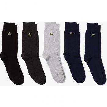 Lacoste 5 Pack Unisex High-Cut Cotton Pique Sock