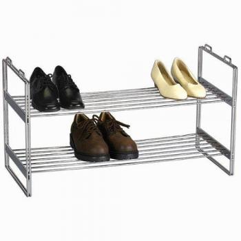 ShoeNest 2‑Level Chrome Rack