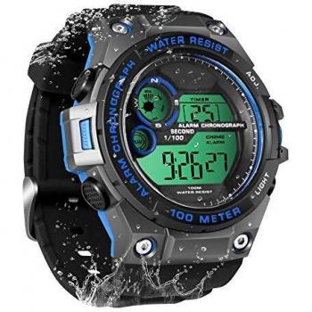 Orologio Subacqueo Uomo con Sveglia e Fuso Orario