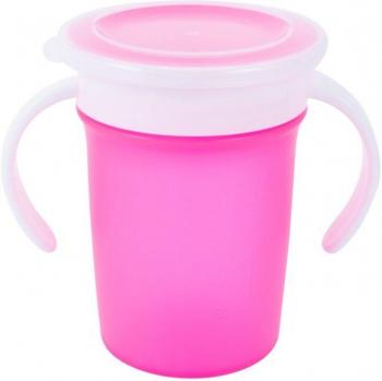 Lekvrije Silicone Drinkbeker voor Baby's 220 Ml met Roterende Deksel