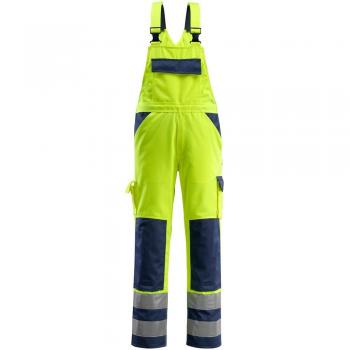 Mascot Kids‑Latzhose Barras – Warnfarben Gelb & Marineblau – Größe C60 – 1 Stück – Artikelnummer 07169470182C60