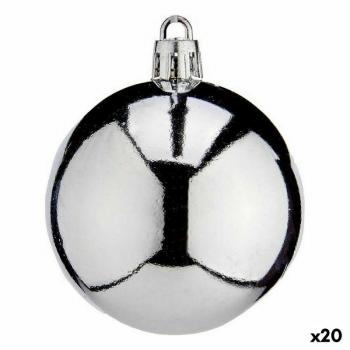Weihnachtsbaumkugeln Set Silber 20 Stück