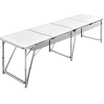 Table de camping aluminium hauteur réglable