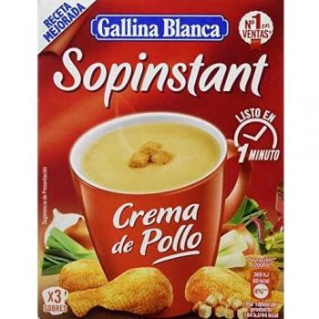 Sopa Instantánea Gallina Blanca Crema de Pollo con Picatostes