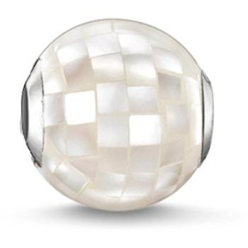 Bead in Argento 925 con Madreperla Bianca