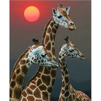 Broderie Point de Croix Girafe 5D – Peinture Diamant