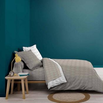 Housse de couette réversible Gris/Blanc Aristide 240 x 220 cm