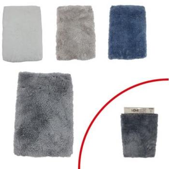 Flauschiger Badvorleger Grau 60 × 40 cm – Extraweiche Badezimmertapete