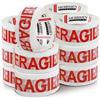 Merrimen Heavy‑Grip Packaging Tape Bundle – 12 Rolls, Off‑White