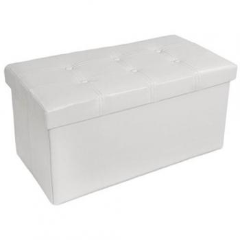 Taburete Plegable Tectake con Asiento Acolchado y Almacenaje