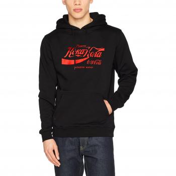 Schwarzer Herren-Kapuzenpullover „Coca Cola Rus“, Größe M