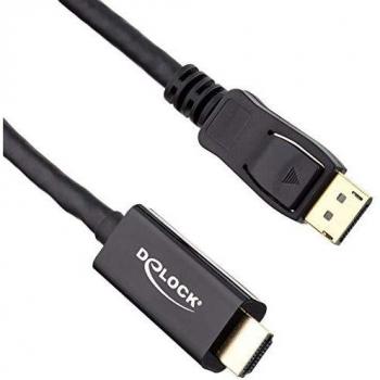 4K 60Hz DisplayPort 1.2 to HDMI Active Cable – DELOCK 85955 (1 m)