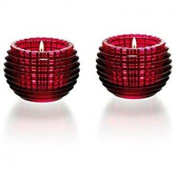 Baccarat Eye Candle Holders in Red, Set of 2