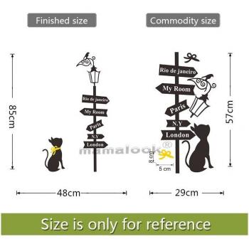 Cute Cat and Bird Home Decor